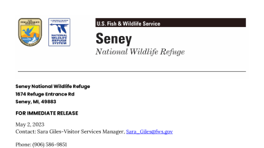Press Release - 2023 Recreational Opportunities at Seney National Wildlife Refuge