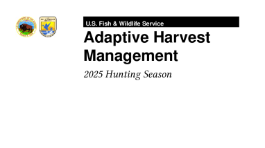 Adaptive Harvest Management 2025 Hunting Season