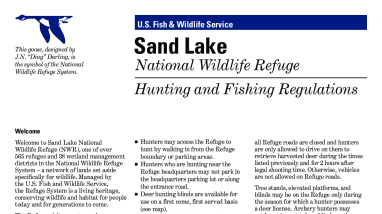 Sand Lake Hunting & Fishing Regulations
