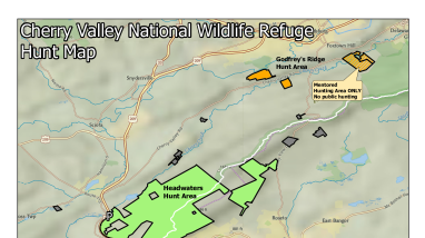 Cherry Valley National Wildlife Refuge Hunting Tracts Map