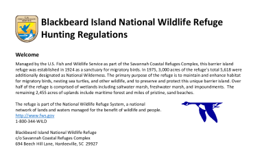 2026-27 Blackbeard Island NWR Hunting Regulations