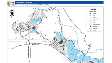 Patuxent Central Tract Deer Lottery Hunting Map