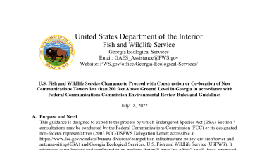 GAES Clearance Letter for FCC Comms Towers - Updated July 2022