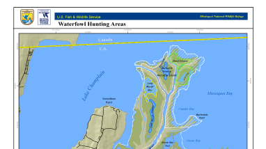 Missisquoi NWR Waterfowl Hunt Map