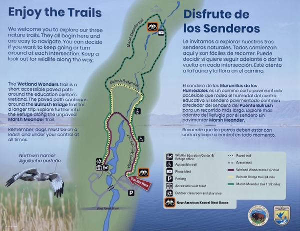 Walking Trails Map at Bear River Migratory Bird Refuge