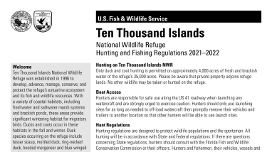 An image of the cover for the refuge hunting and fishing brochure.