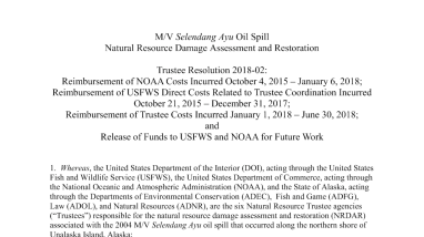 II.A.2.c Trustee Resolution 2018-02: Disbursement of Reimbursement of Past Assessment Costs