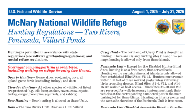 McNary National Wildlife Refuge Hunting Regulations (Peninsula, Two Rivers)
