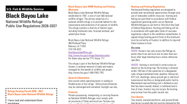 Black Bayou Lake National Wildlife Refuge Hunt Brochure
