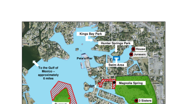 Kings Bay Manatee Protection Areas Map 