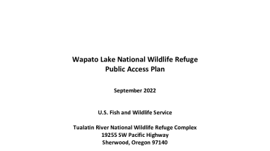 Wapato Lake National Wildlife Refuge Final Public Access Plan and EA