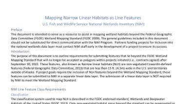 Mapping Narrow Linear Habitats as Line Features