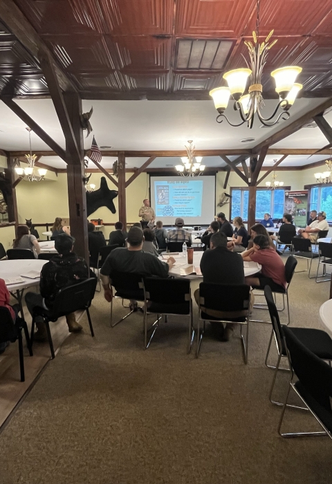 Participants in a Hunter Education Safety Class at the Cherry Valley NWR