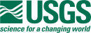 A green box with white lines going through it and the letters USGS