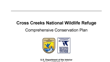 An image of the cover for the comprehensive conservation plan.