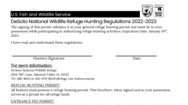 2022-2023 DeSoto National Wildlife Refuge Hunting Regulations.pdf
