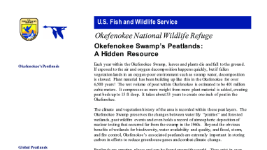 Okefenokee NWR 2022 Combined Fact Sheets
