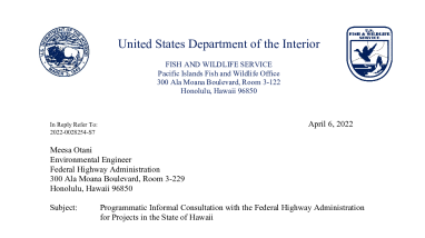 Programmatic Informal Consultation With The Federal Highway Admin.pdf
