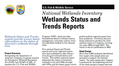 Wetlands Status and Trends Reports Fact Sheet
