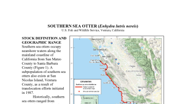 Southern Sea Otter Stock Assessment Report