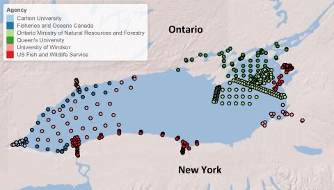 Map of GLATOS coverage