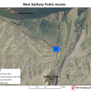 USACE Ice Access Map West Spillway Fort Peck Lake