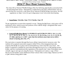2026/2027 James River NWR Deer Hunt Dates