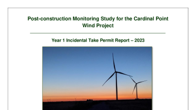 Post-construction Monitoring Study for the Cardinal Point Wind Project, 2023