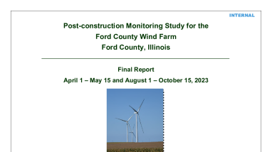 Post-construction Monitoring Study for the Ford County Wind Farm, 2023