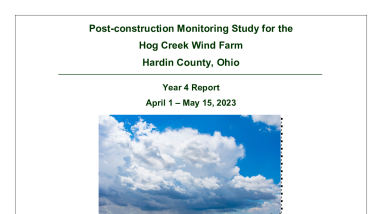 Post-construction Monitoring Study for the Hog Creek Wind Farm, 2023