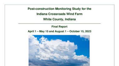 Post-construction Monitoring Study for the Indiana Crossroads Wind Farm, 2023