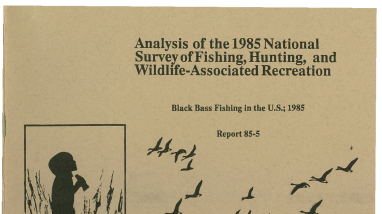 Analysis of Recreation Black Bass Fishing in the U.S.