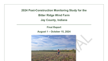 2024 Post-Construction Monitoring Study for the Bitter Ridge Wind Farm Jay County, Indiana