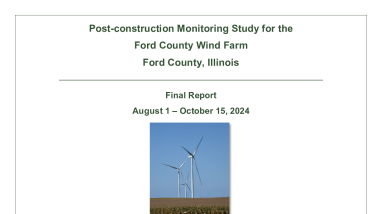 Post-construction Monitoring Study for the Ford County Wind Farm Ford County, Illinois, 2024