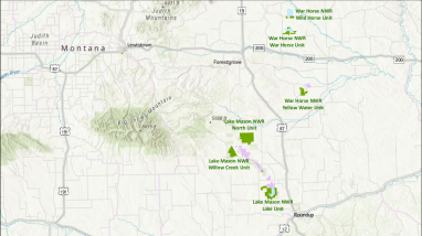 Charles M. Russell Wetland Management District Map