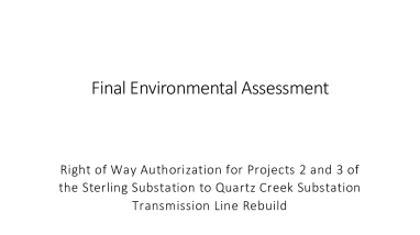 Final Compatibility Determination for Proposed Transmission Line Rebuild