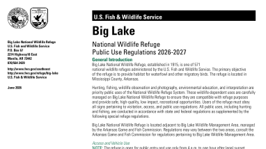 Big Lake National Wildlife Refuge Public Use Regulations