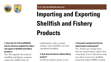 Wildlife Trade - Shellfish and Fishery Products Fact Sheet