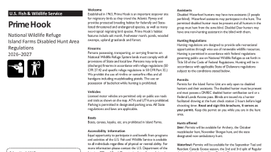 2026 Prime Hook Island Farm Disabled Hunt Area Brochure