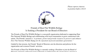 Deer Flat Friends' President position description