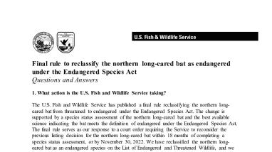 Northern Long-Eared Bat Final Rule FAQ