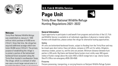 Trinity River Hunt Page Unit 2021-2022