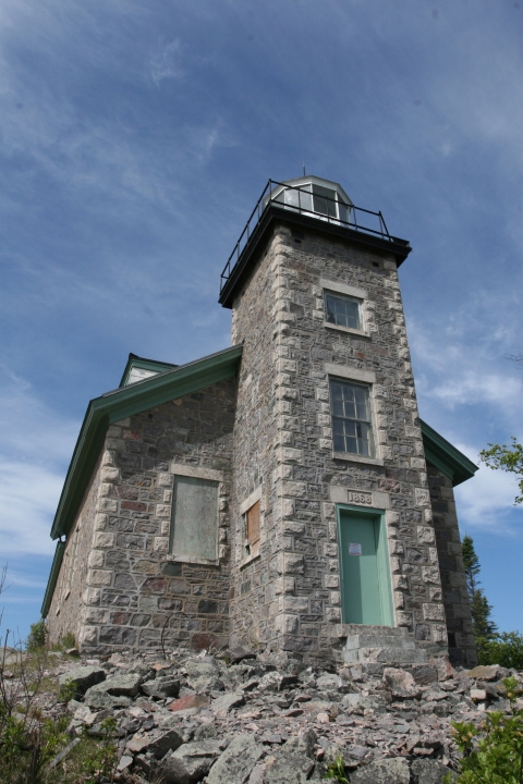 The lighthouse built in 1868 on Lighthouse Island.