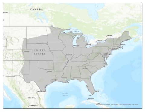 Tricolored bat wind map