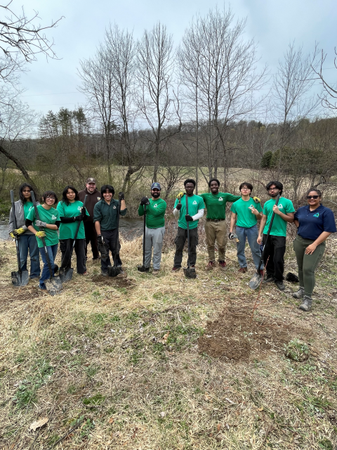 Groundwork Hudson Valley Green Team Volunteers Riparian Planting at Cherry Valley National Wildlife Refuge
