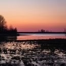 Sunset over a marsh