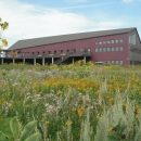 Visitor center and deck viewed from Center Pond