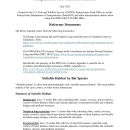 Bat Definitions for Programmatic Consultation and Dkeys - PA