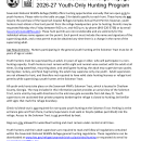 2026-27 Savannah NWR Youth Hunt Information